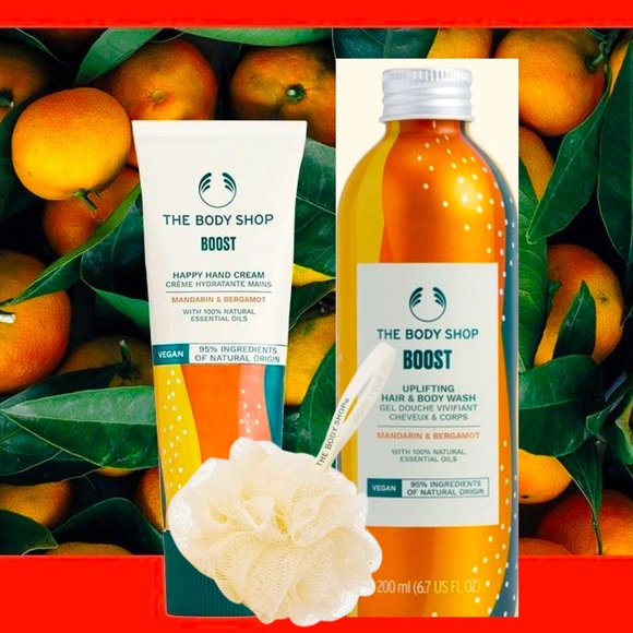 The Body Shop Bath & Body New Boost 3 Piece Set The Body Shop Bath Lily Hand Cream Hair Body